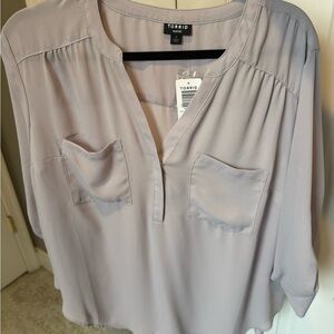 Torrid Women's Light Gray Harper Blouse